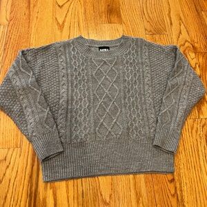 Katie J NYC Girls cropped cable knit sweater